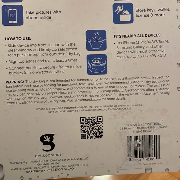 Geckobrands Waterproof phone tote - Picture 6 of 7